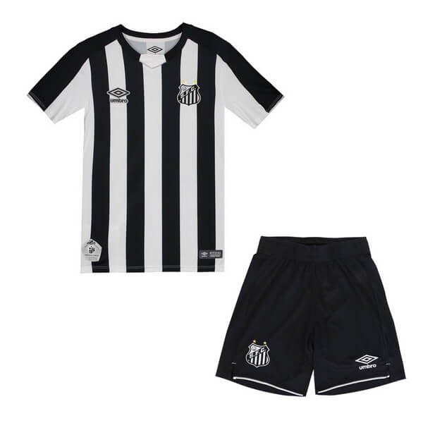 Camisetas Santos Primera equipo Niño 2019-20 Blanco Negro